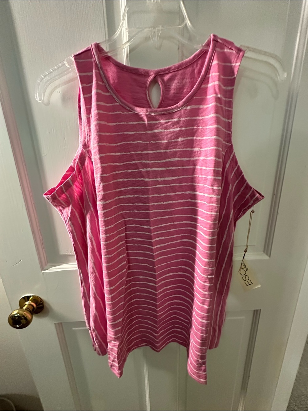 Escape by Habitst Striped Pink Tank Top